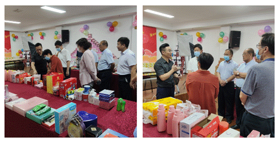 9月18日副省长任爱荣来兰华集团旗下的进口商品城和临谷调研电商工作